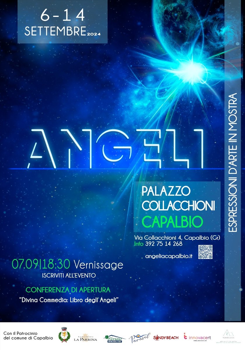 MOSTRA ANGELI A CAPALBIO dal 6 al 14 settembre 2024 a Capalbio